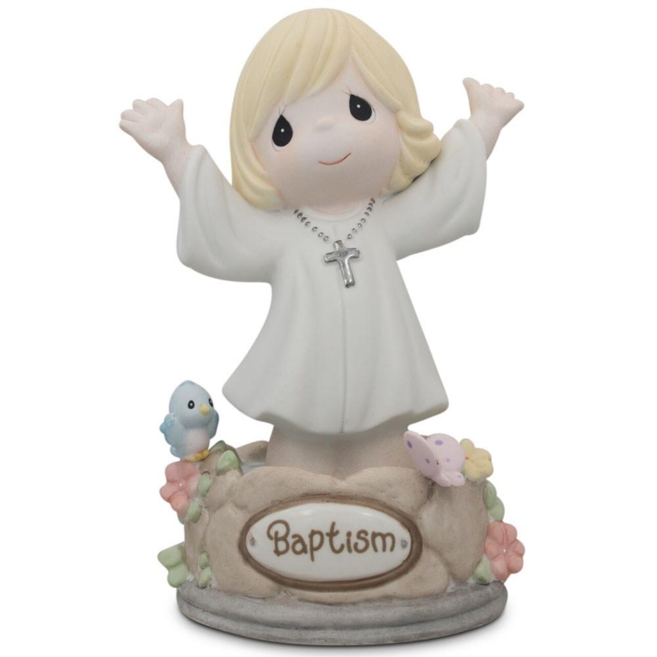 Girl Immersed in God's Love Porcelain Communion Figurine 5.5 Inches